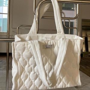 Off White Quilted My Mum Made It Tote - OS